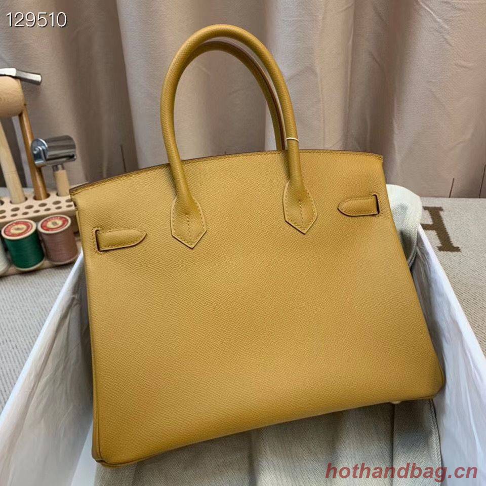 Hermes Birkin 25CM Tote Bag Original Leather H25T Yellow