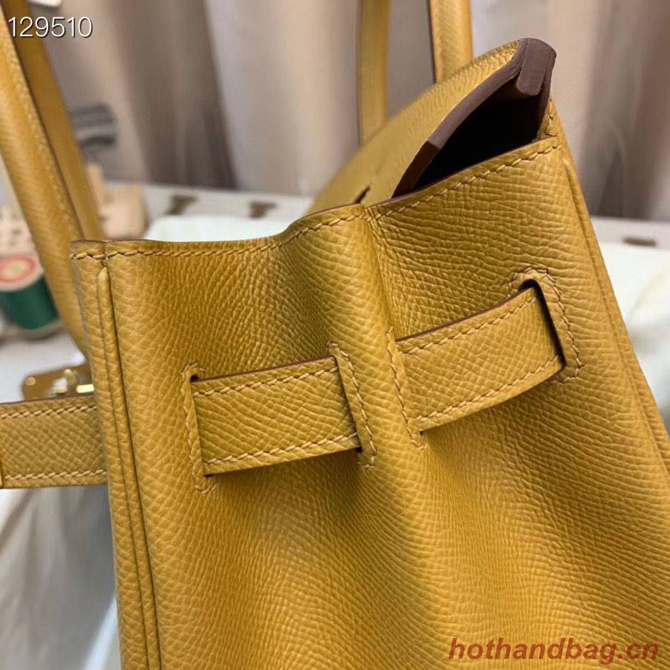 Hermes Birkin 25CM Tote Bag Original Leather H25T Yellow