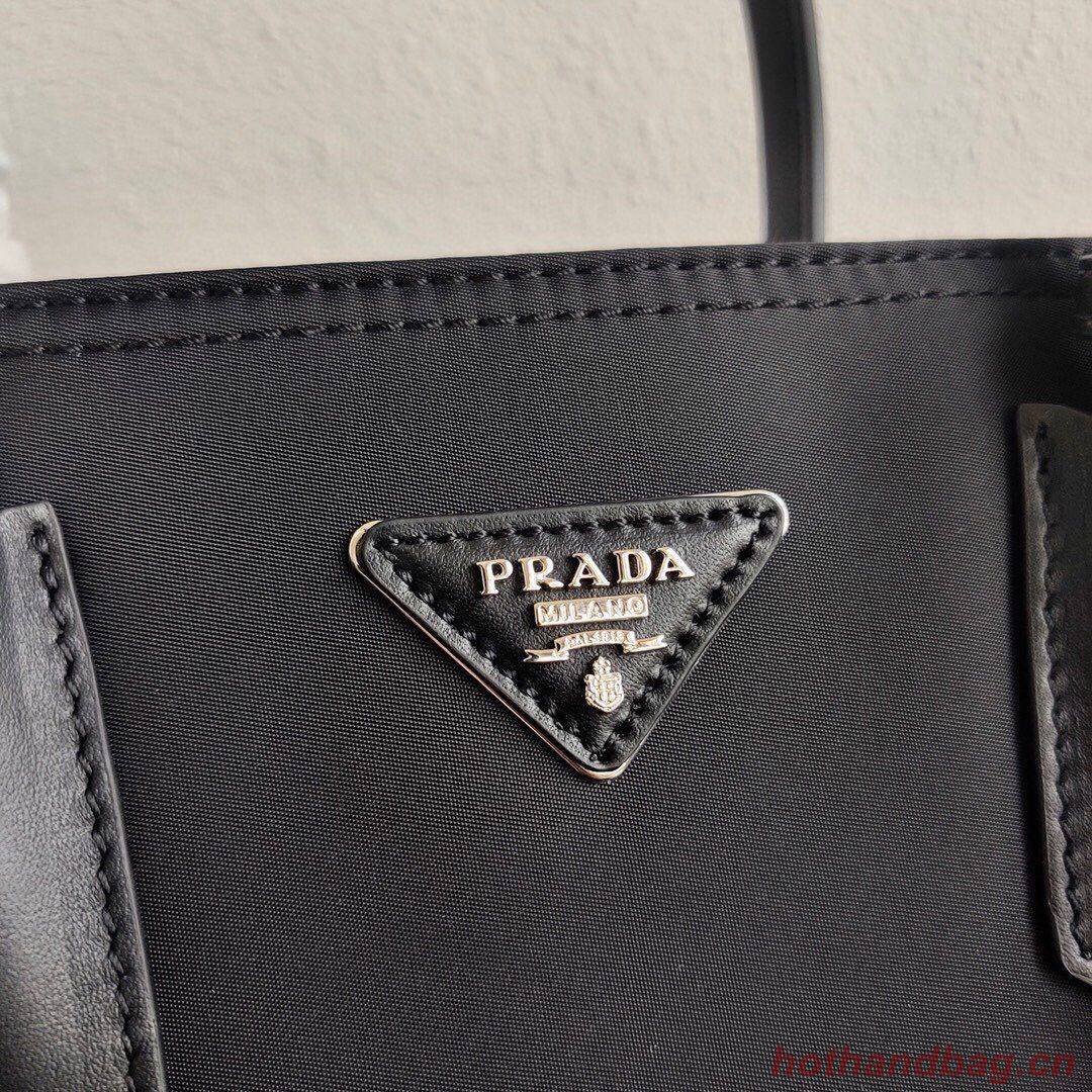 Prada Nylon Top Handbag 1BG775 Black