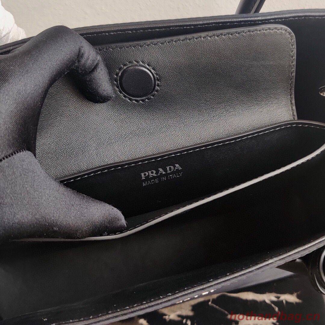 Prada Nylon Top Handbag 1BG775 Black