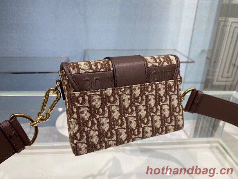 30 MONTAIGNE BOX BAG Brown Dior Oblique Jacquard M9204