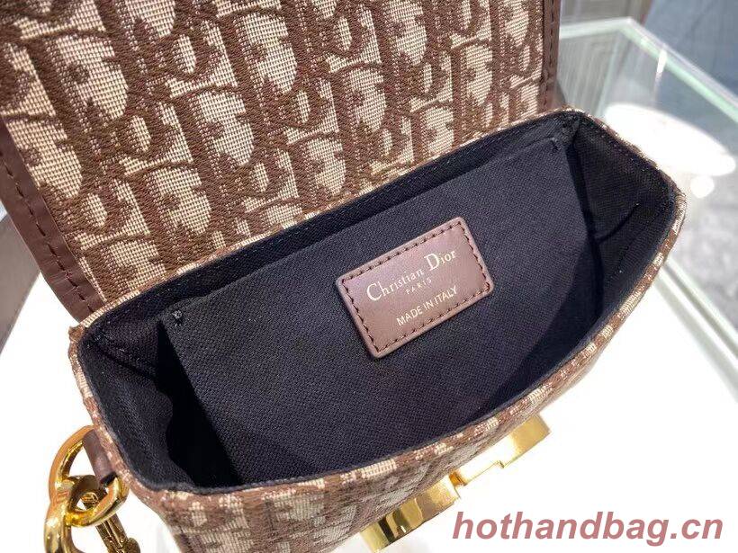 30 MONTAIGNE BOX BAG Brown Dior Oblique Jacquard M9204