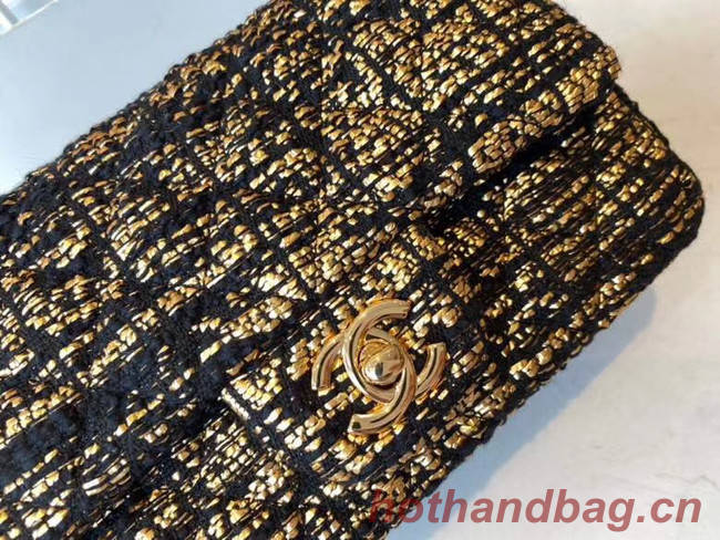 Chanel classic handbag Tweed & Gold-Tone Metal A01116-1