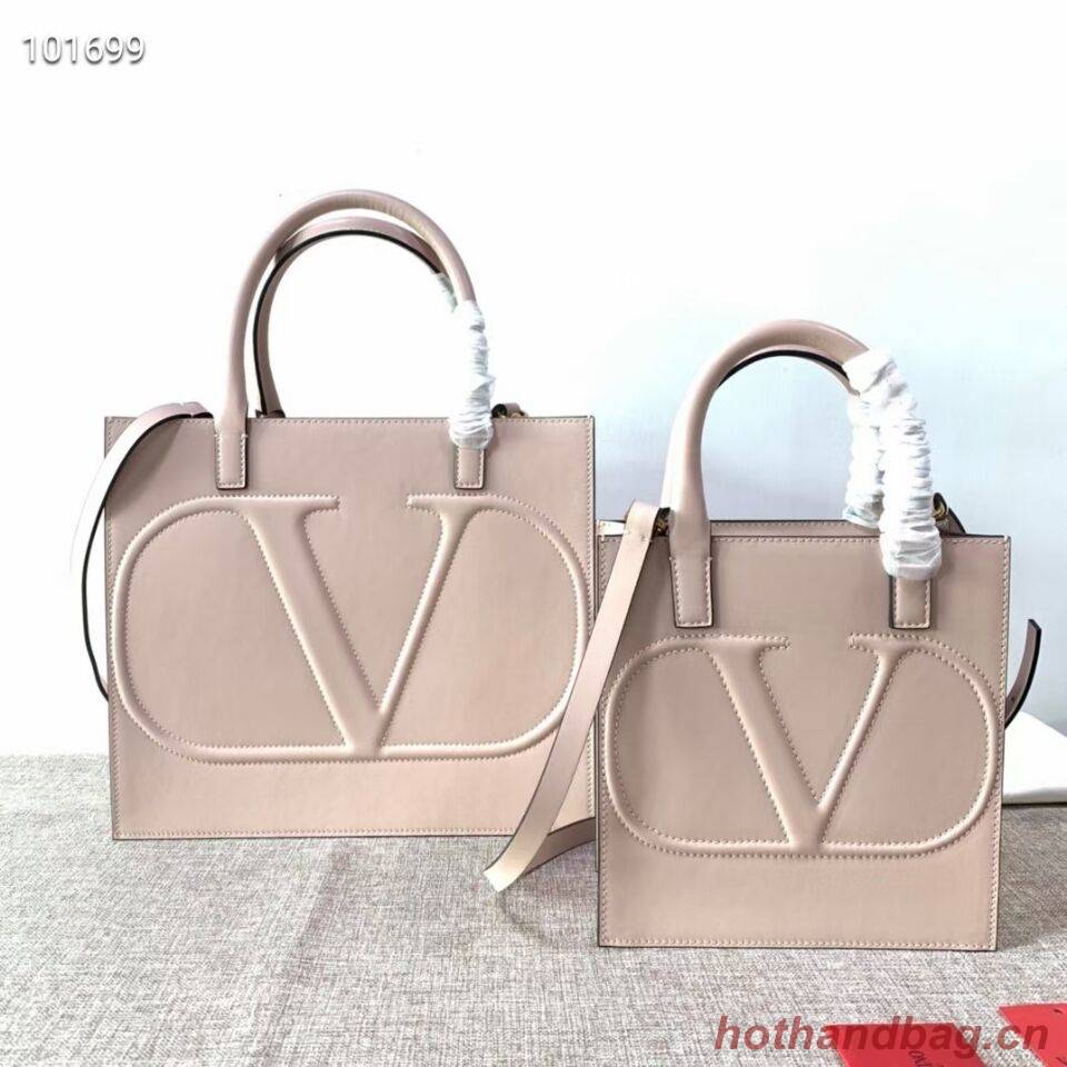 VALENTINO Origianl leather tote V2022 light pink