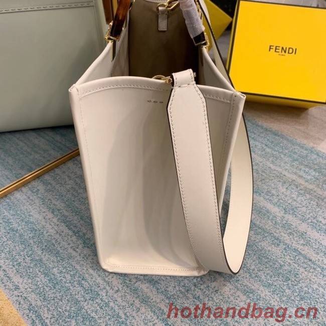 FENDI SUNSHINE MEDIUM beige leather shopper 8BH386A