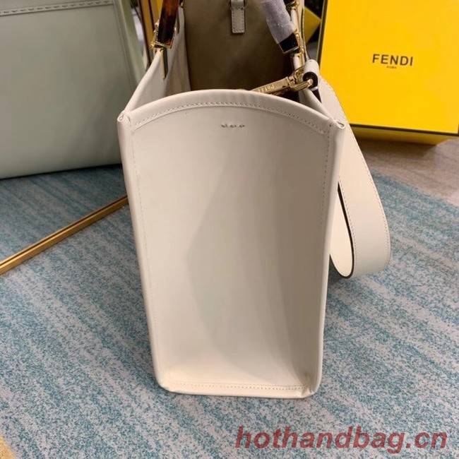 FENDI SUNSHINE MEDIUM beige leather shopper 8BH386A