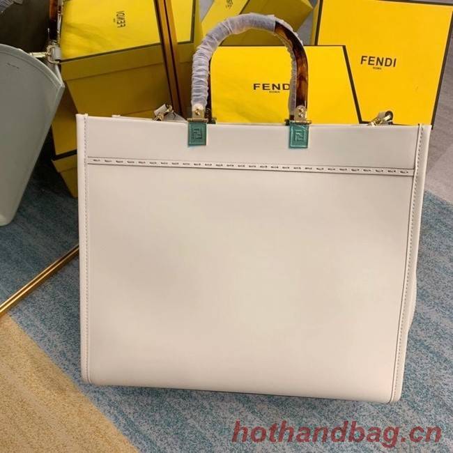 FENDI SUNSHINE MEDIUM beige leather shopper 8BH386A