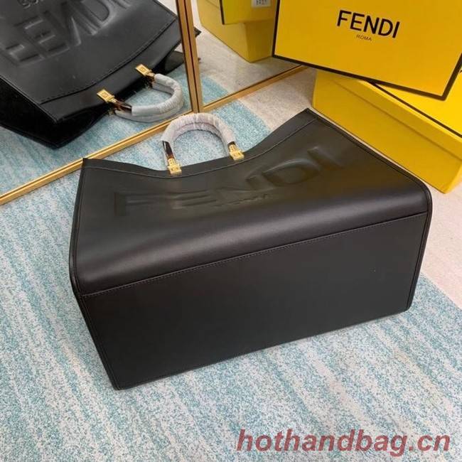 FENDI SUNSHINE large black leather shopper 8BH387A