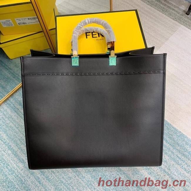 FENDI SUNSHINE large black leather shopper 8BH387A