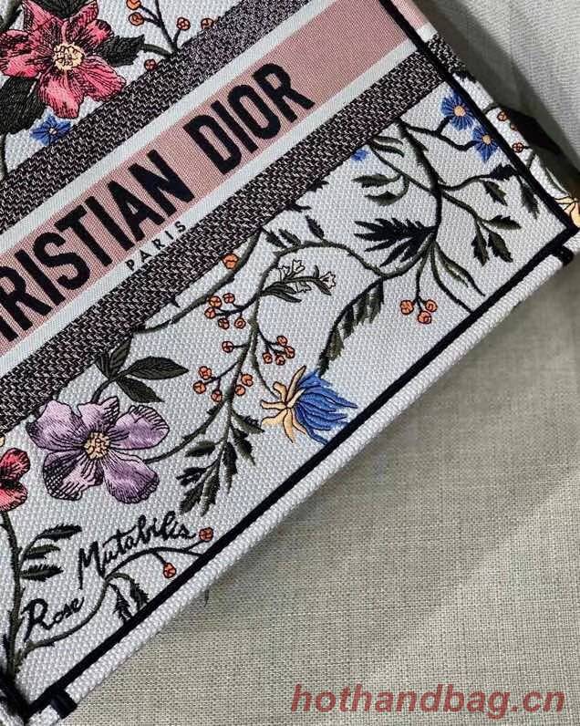 Medium DIOR BOOK TOTE Multicolor Mille Fleurs Embroidery M1296ZW