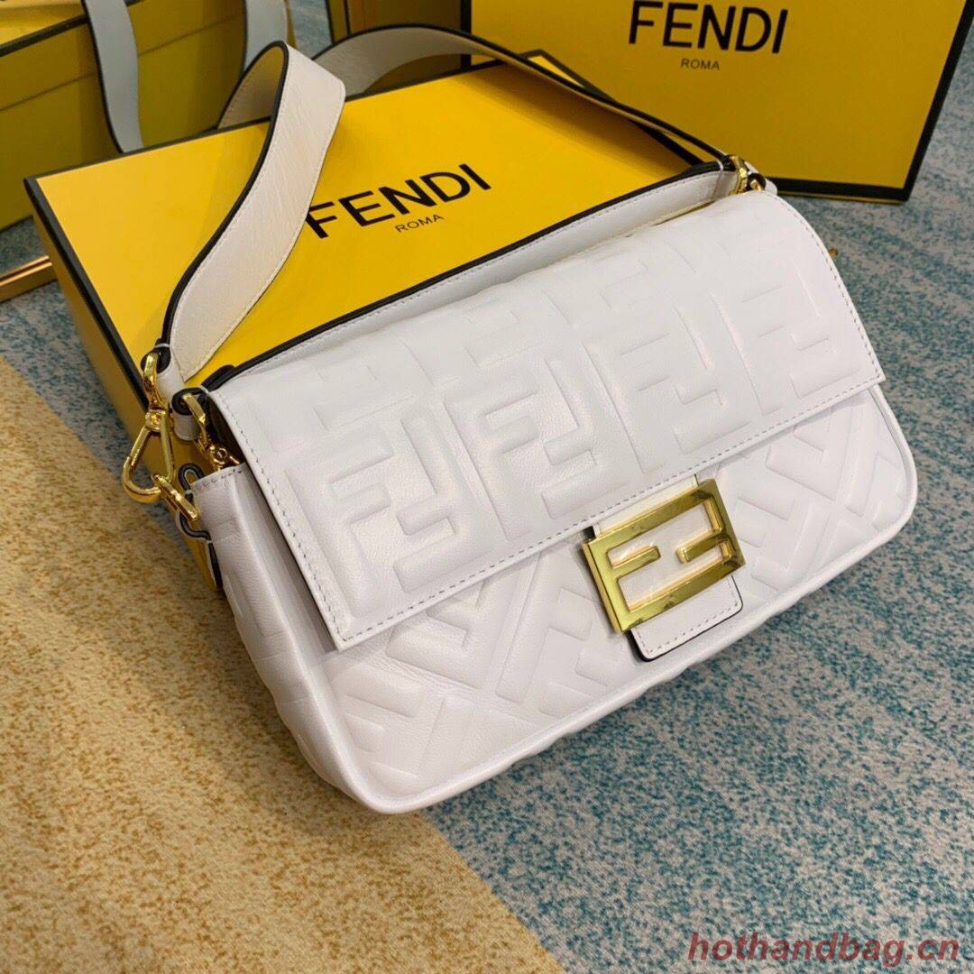 Fendi BAGUETTE Shoulder Bag 8BR600 white