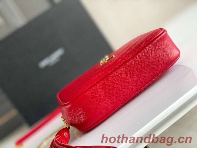 Yves Saint Laurent VINTAGE CAMERA BAG IN Calfskin Leather 6125791 red