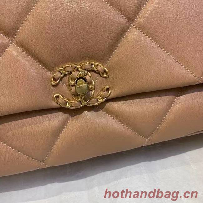 chanel 19 large flap bag AS1162 light pink