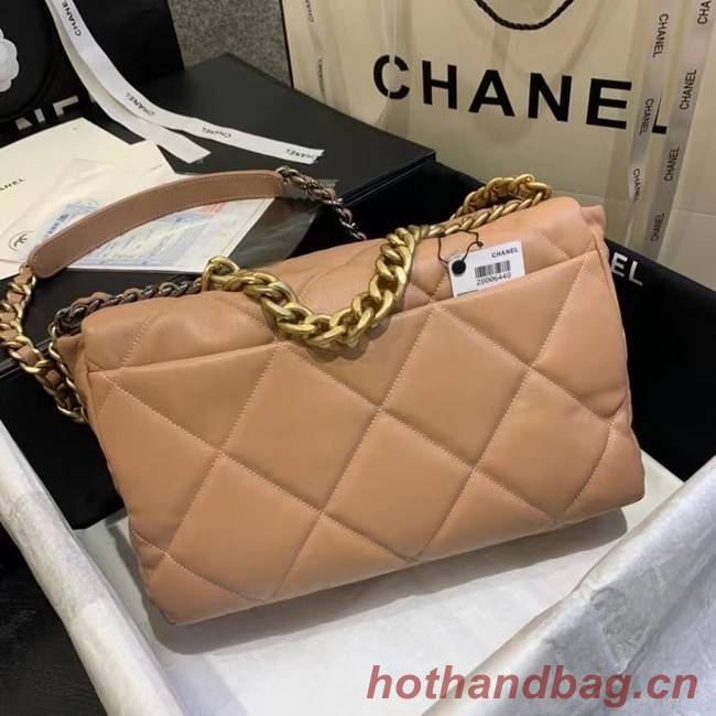 chanel 19 large flap bag AS1162 light pink