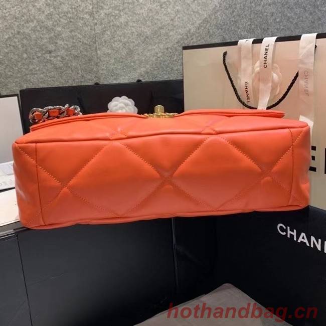 chanel 19 large flap bag AS1162 orange