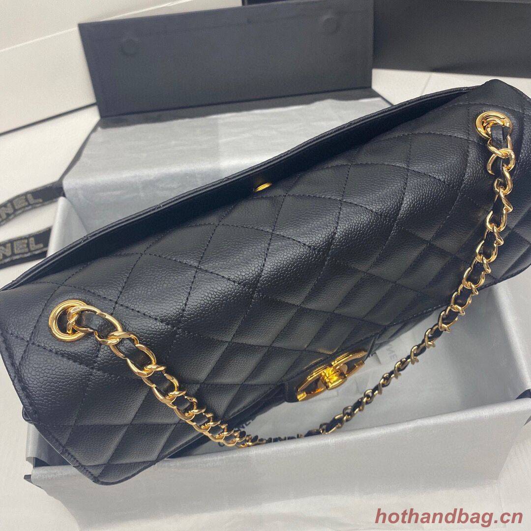 chanel large flap bag  2355 black