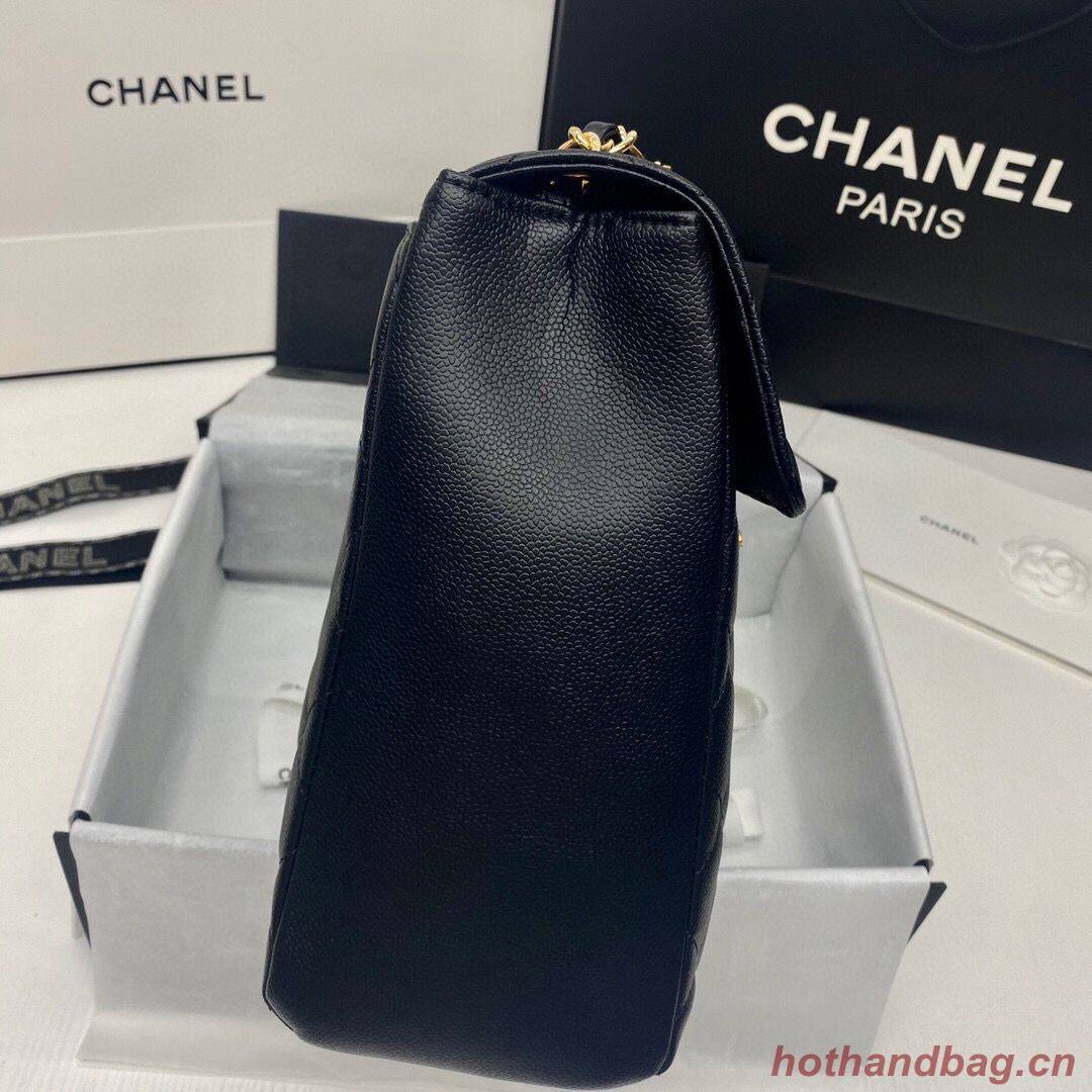 chanel large flap bag  2355 black