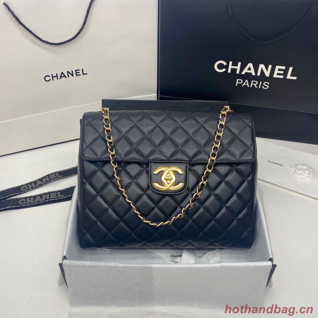 chanel large flap bag  2355 black