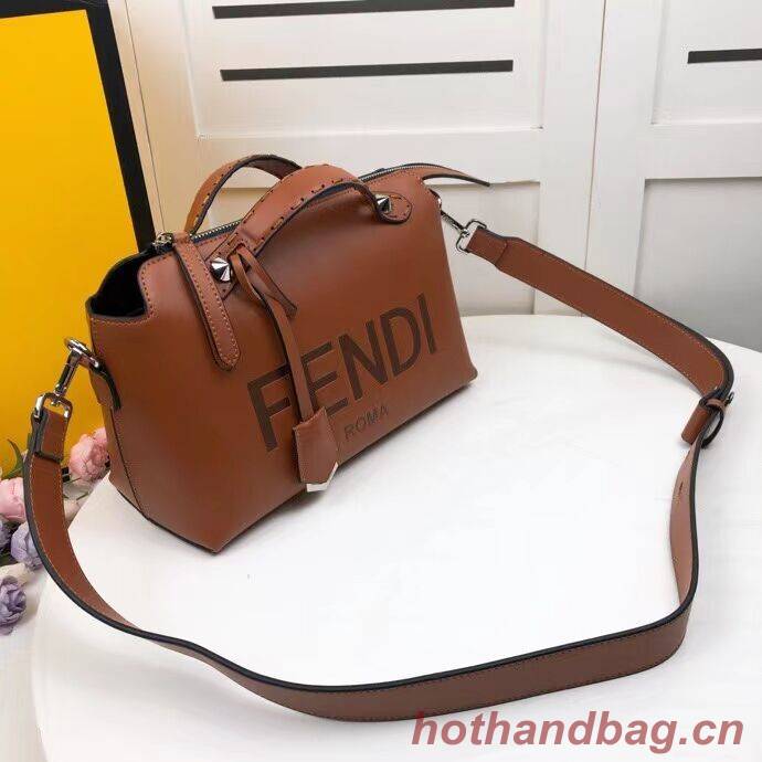 FENDI MEDIUM BY THE WAY leather Boston bag 8BL146A Brown