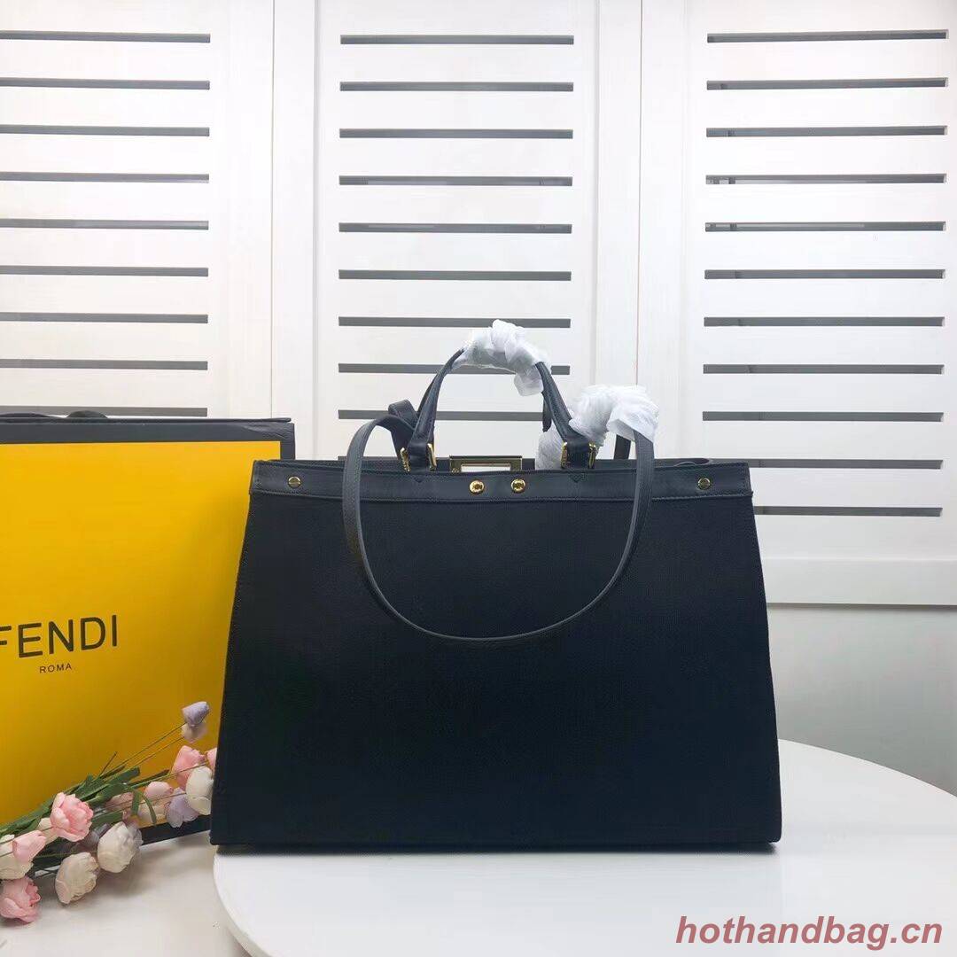 FENDI PEEKABOO X-TOTE canvas bag 8BH374A black