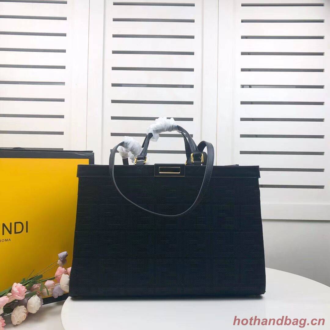 FENDI PEEKABOO X-TOTE canvas bag 8BH374A black