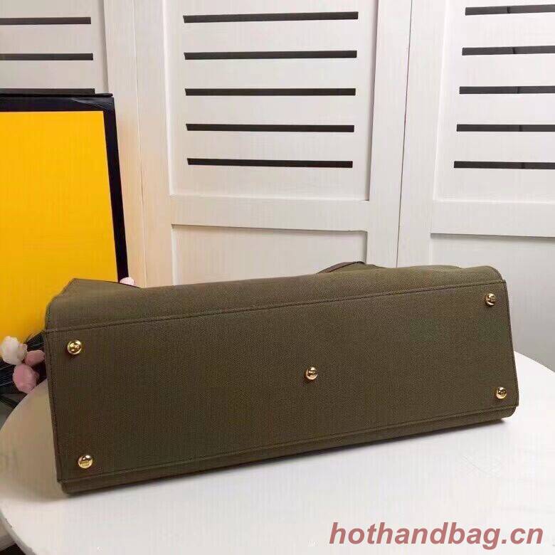 FENDI PEEKABOO X-TOTE canvas bag 8BH374B green