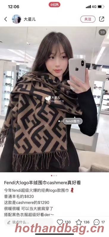 FENDI Cashmere scarf 77035-1