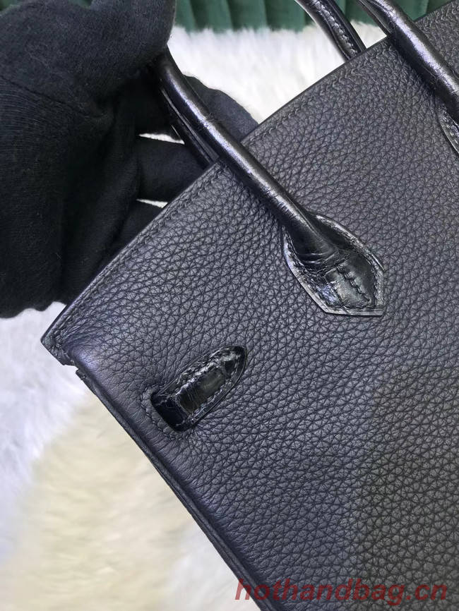 Hermes Birkin Bag Original Leather crocodile togo HBK2530 black