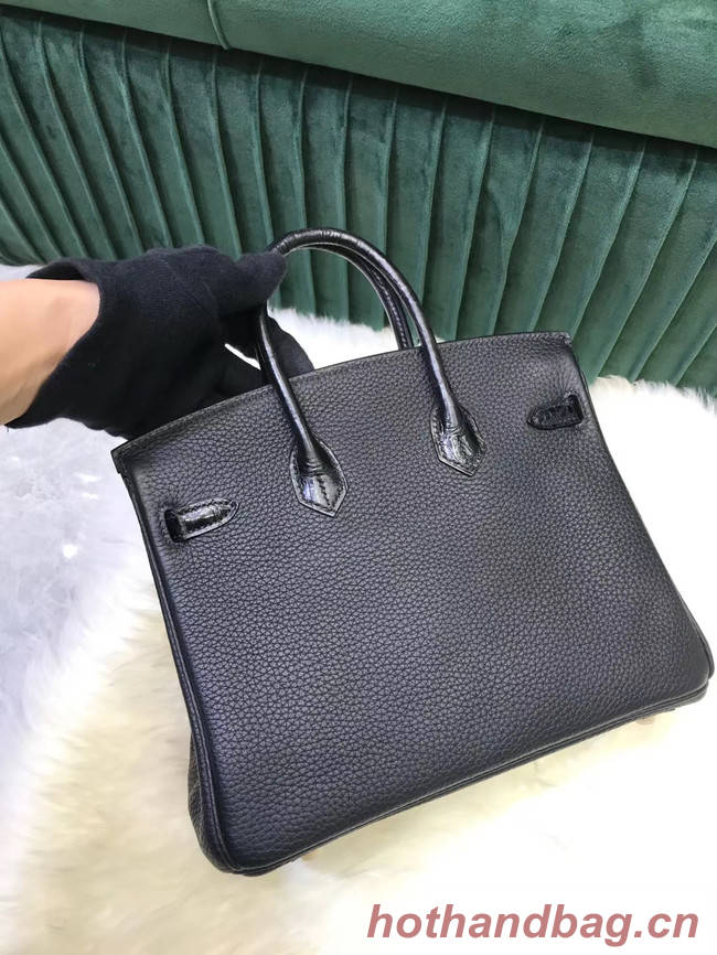 Hermes Birkin Bag Original Leather crocodile togo HBK2530 black