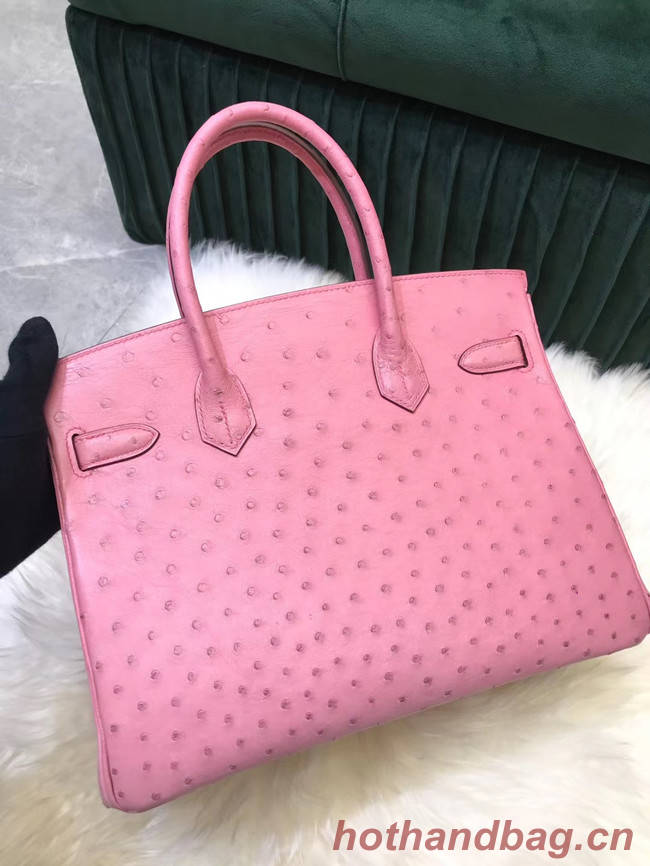 Hermes Birkin Bag Original Leather Ostrich skin HBK2530 pink