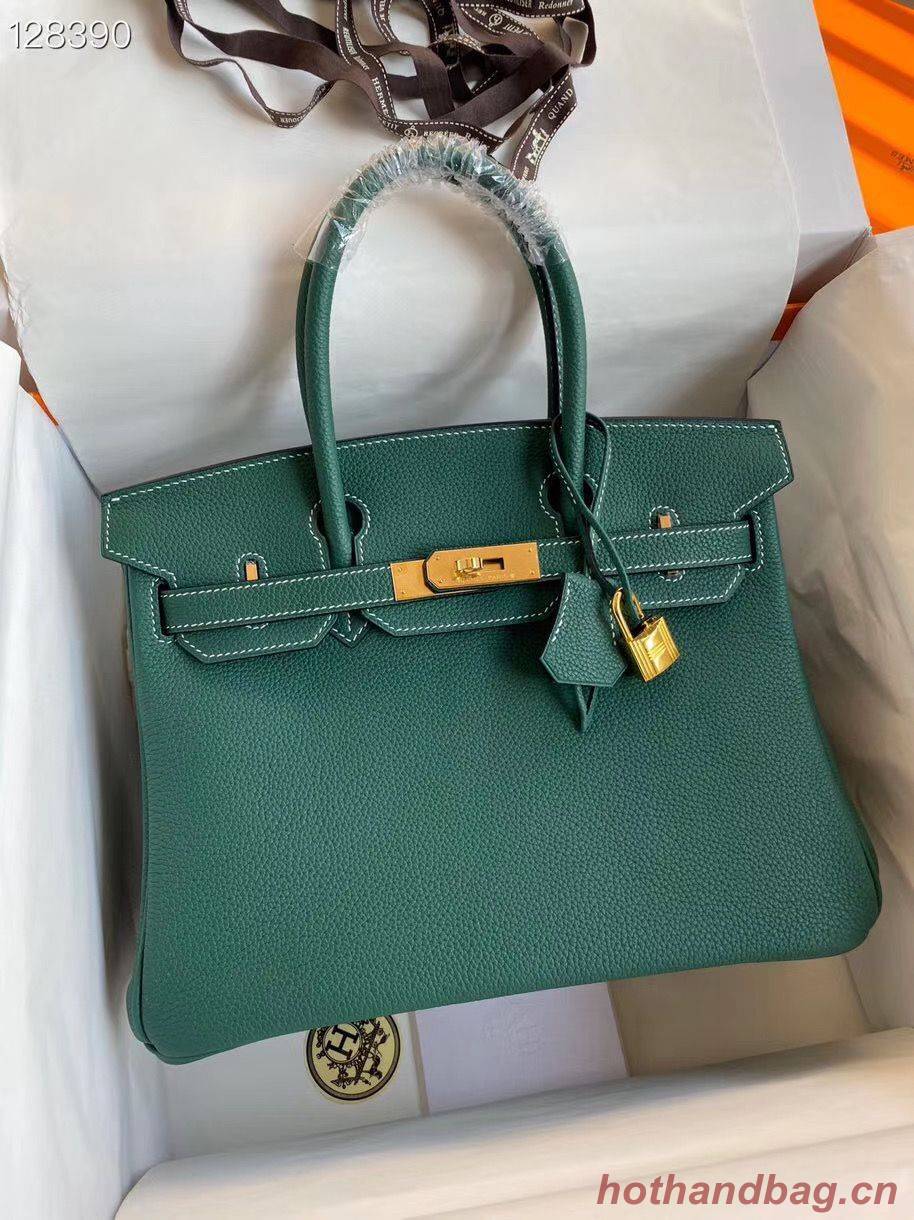 Hermes Birkin Bag Original Togo Leather 17825 Green