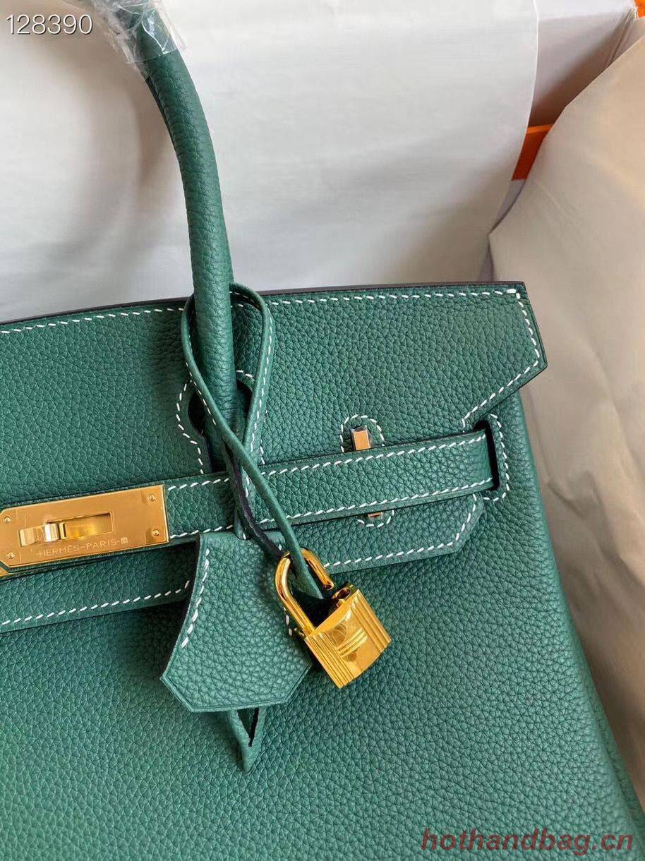 Hermes Birkin Bag Original Togo Leather 17825 Green