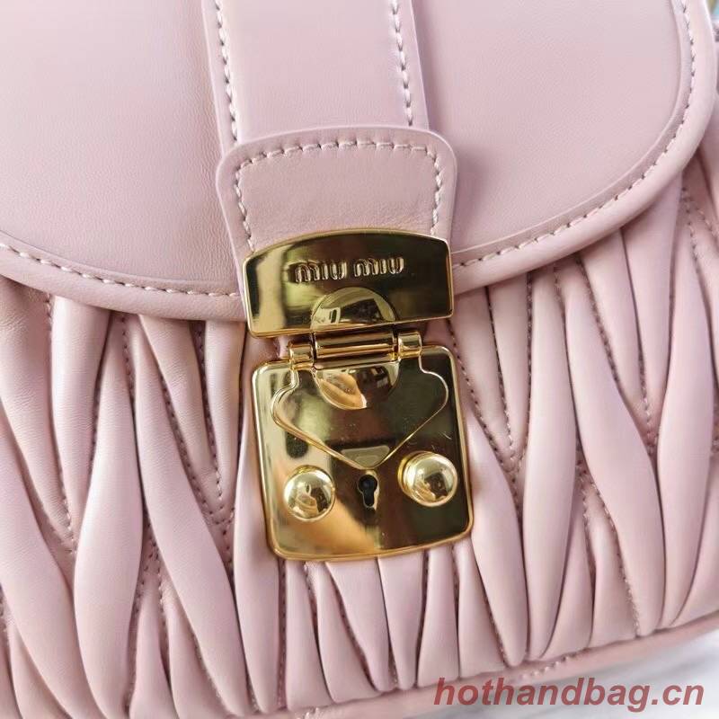 miu miu Matelasse Nappa Leather Top-handle Bag 6998 pink