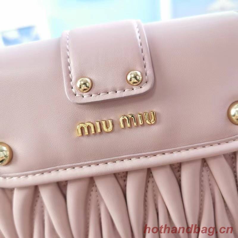 miu miu Matelasse Nappa Leather Top-handle Bag 6998 pink