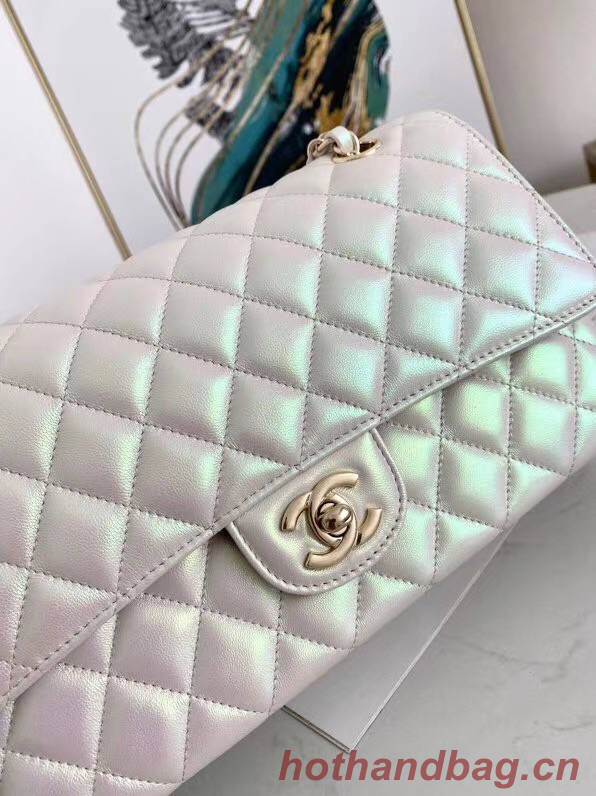 chanel flap bag Iridescent Calfskin&Gold-Tone AS1112