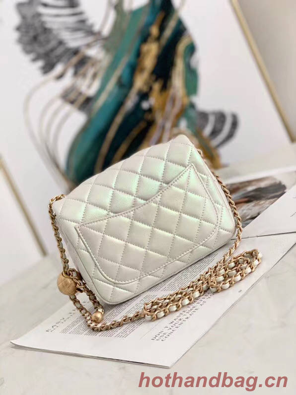 chanel flap bag Iridescent Calfskin&Gold-Tone AS1115