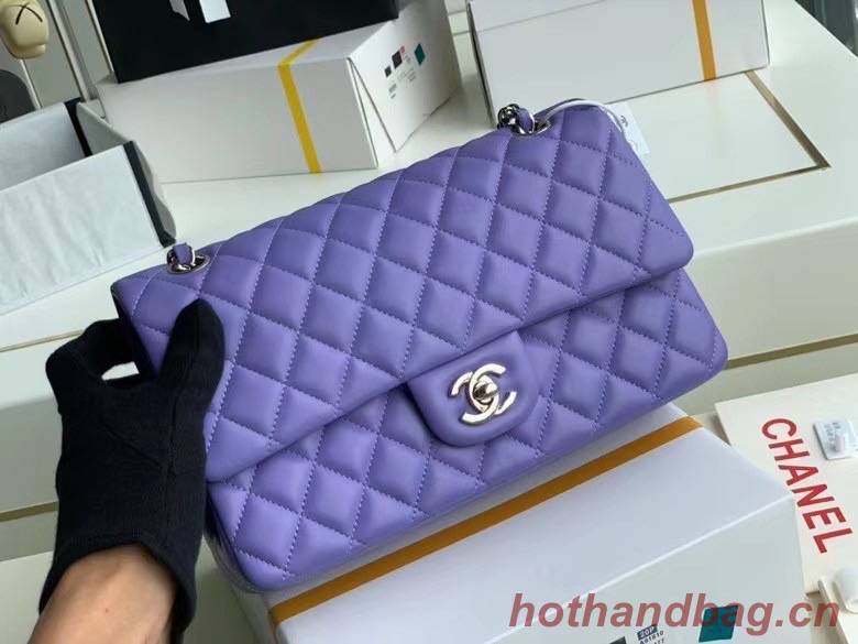 Chanel Flap Shoulder Bag Original Sheepskin leather A1112 Purple