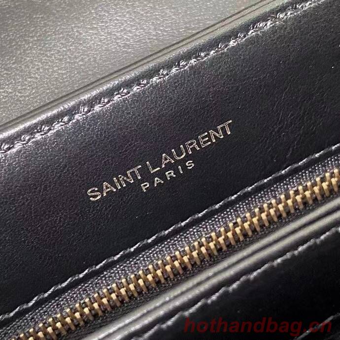 SAINT LAURENT LOULOU SMALL IN MATELASSE Y LEATHER 467072 black&BRONZE METAL HARDWARE