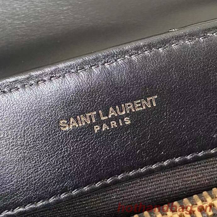 SAINT LAURENT LOULOU SMALL IN MATELASSE Y LEATHER 494699 black&BRONZE METAL HARDWARE