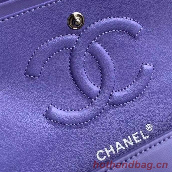 Chanel Flap Shoulder Bag Original Sheepskin leather A1112 Purple