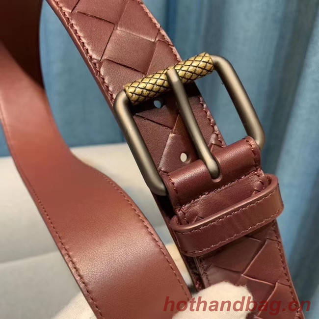 Bottega Veneta Intrecciato Nappa Belt 5567 Wine