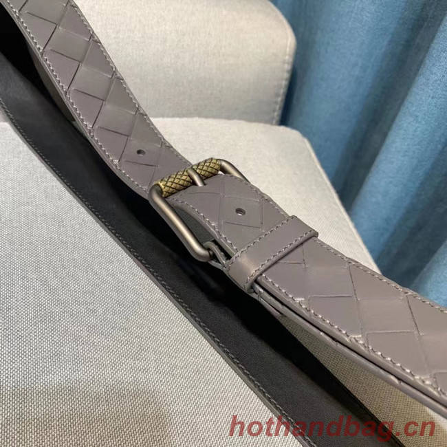 Bottega Veneta Intrecciato Nappa Belt 5567 gray