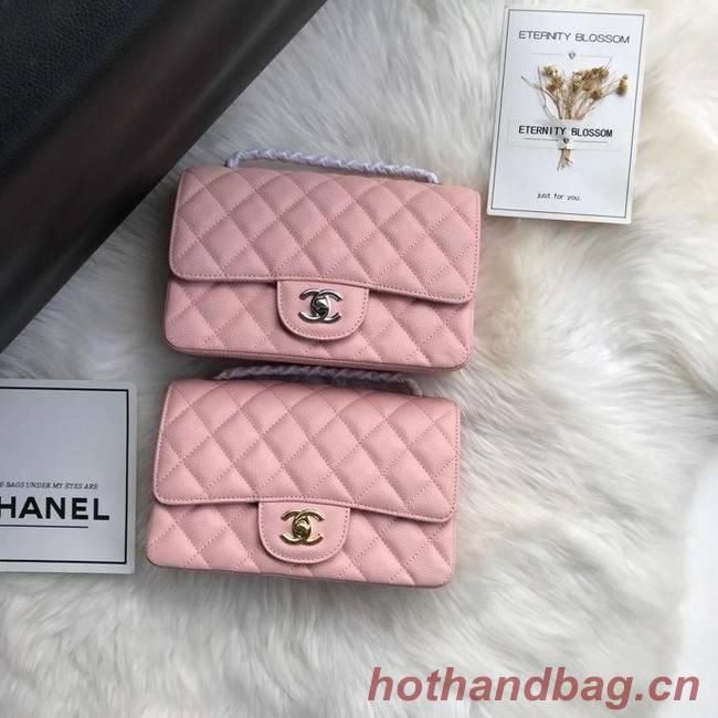 Chanel mini flap bag Grained Calfskin A1116 pink