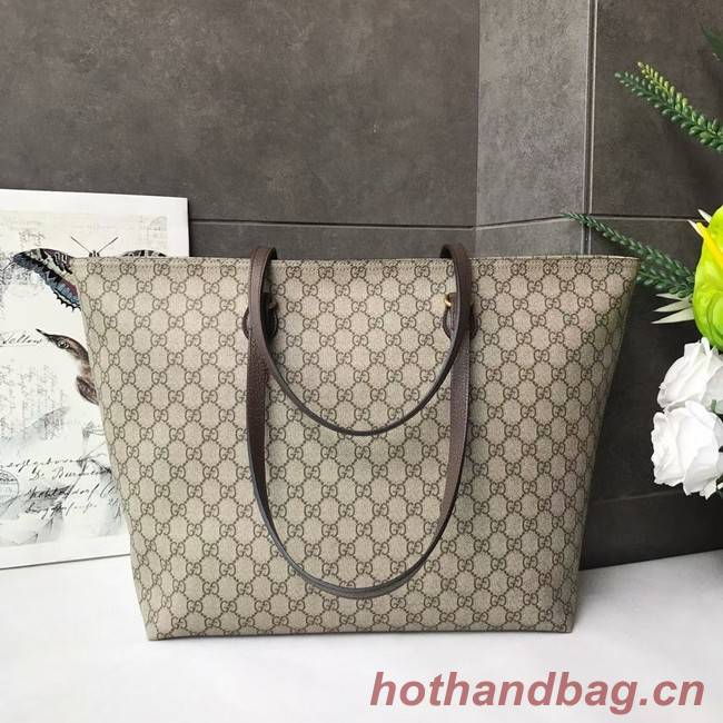 Gucci GG Supreme canvas medium tote bag 547974 brown