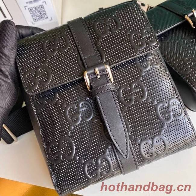 Gucci GG embossed belt bag 631339 black