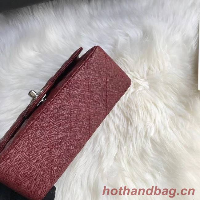 Chanel mini flap bag Grained Calfskin A1116 Burgundy