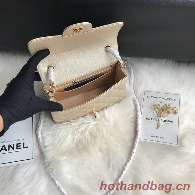 Chanel mini flap bag Grained Calfskin A1116 gold