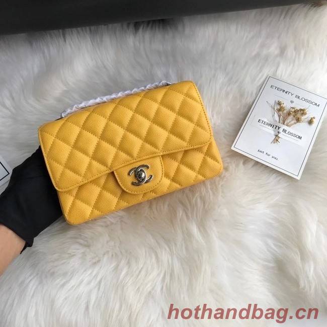 Chanel mini flap bag Grained Calfskin A1116 yellow