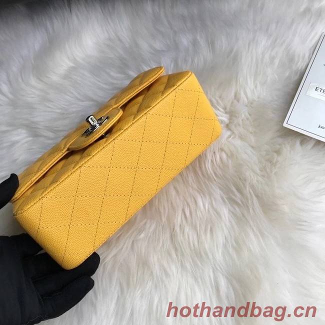 Chanel mini flap bag Grained Calfskin A1116 yellow