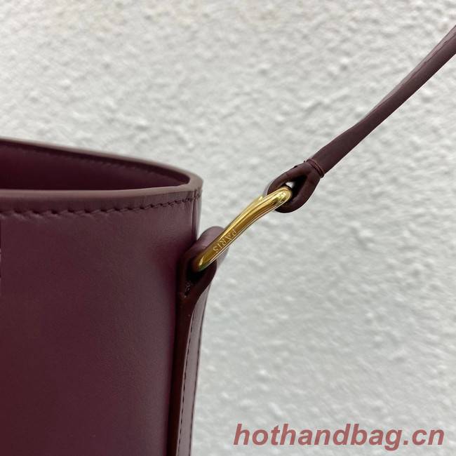 Celine BUCKET BAG IN SHINY CALFSKIN 193043 Burgundy